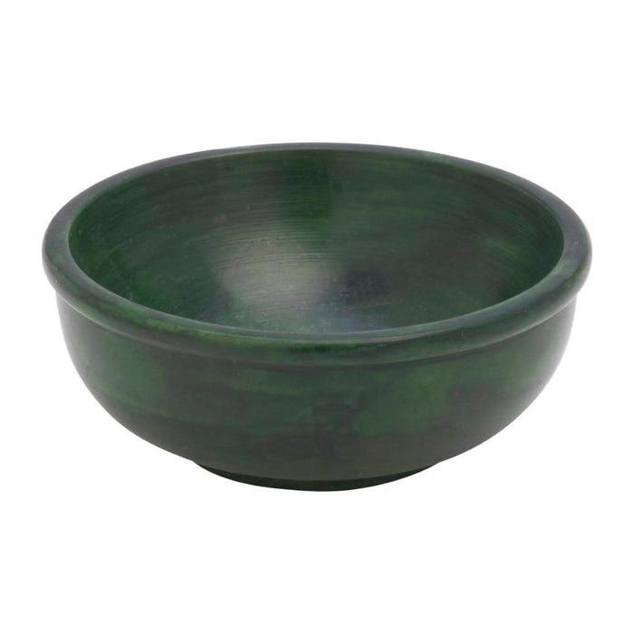 Incense Bowl, Green Coloured Soapstone - Large Size 10cm / 4 Inches Diameter