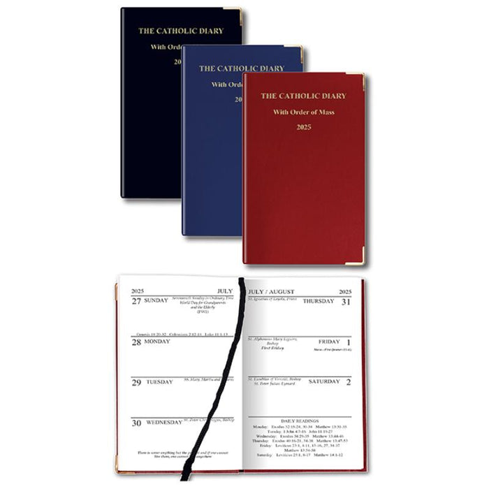 2025 Catholic Diary, Red Hardback Cover AVAILABLE SEPTEMBER 2024
