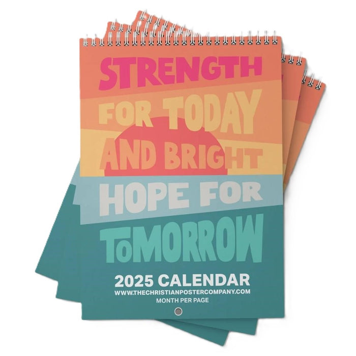 2025 Christian Calendar -  Month Per Page, With Bible Verse For Each Month, A4 Size Closed