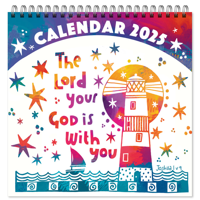 2025 Christian Wall Calendar, Bible Verse On Each Month Page Size 19.5cm Square