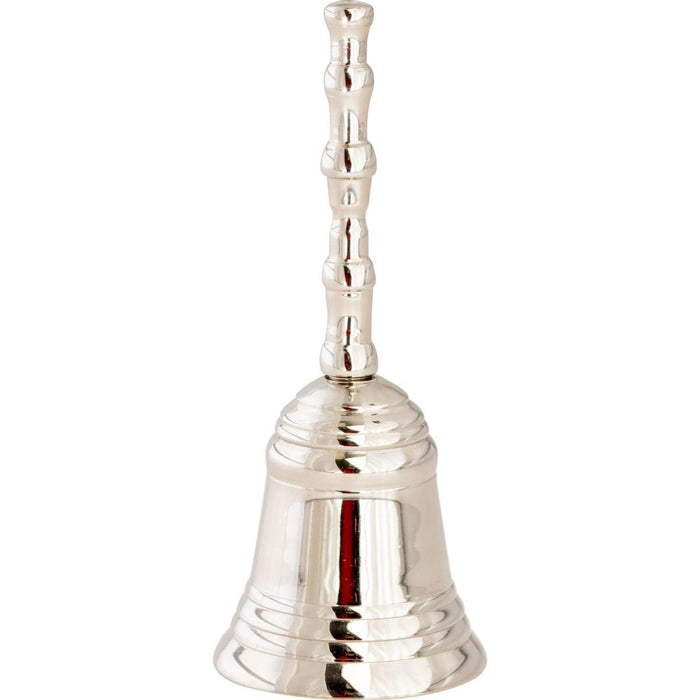 Single Chime Nickel Silver Brass Handbell, 9cm / 3.5 Inches High