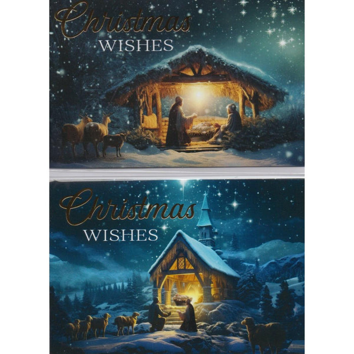 3D Pop Up Christmas Cards, Nativity Scene - With 2 Different Designs