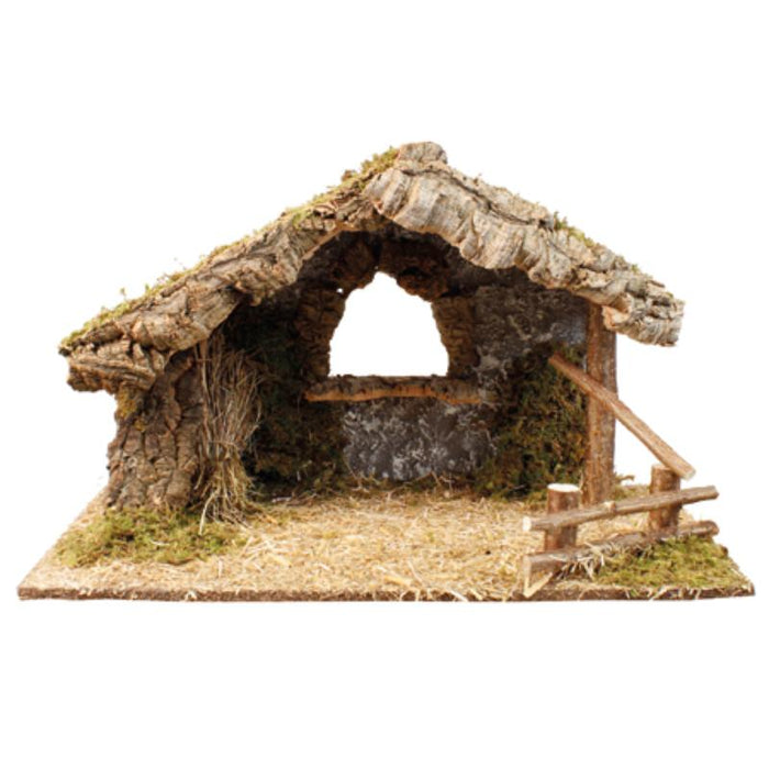 Wooden Nativity Crib Stable, 49cm / 19 Inches Wide