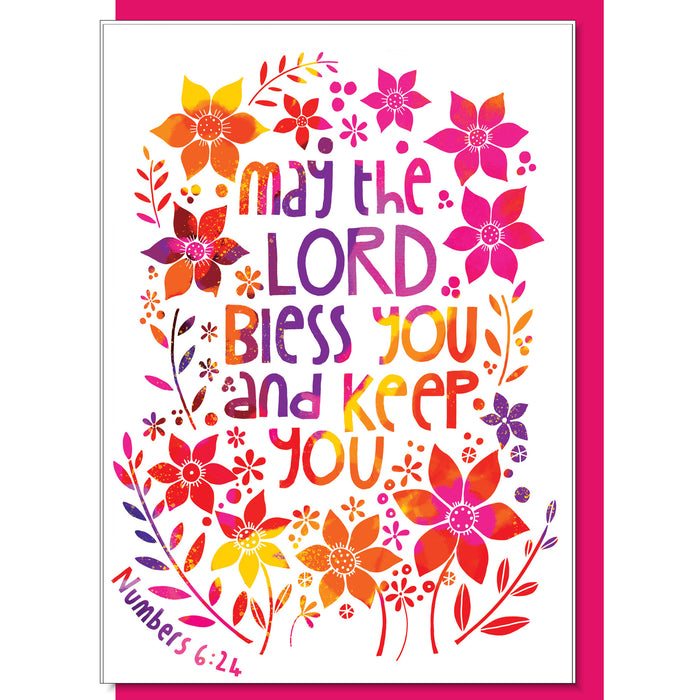 May The Lord Bless You And Keep You, Greetings Card With Bible Verse Numbers 6:26