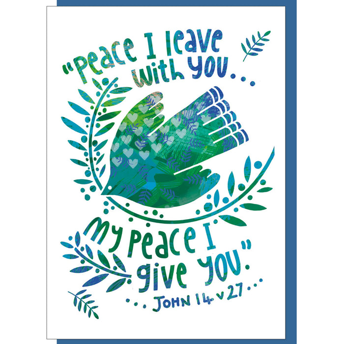 Peace I Leave With You, Greetings Card With Bible Verse John 14:27