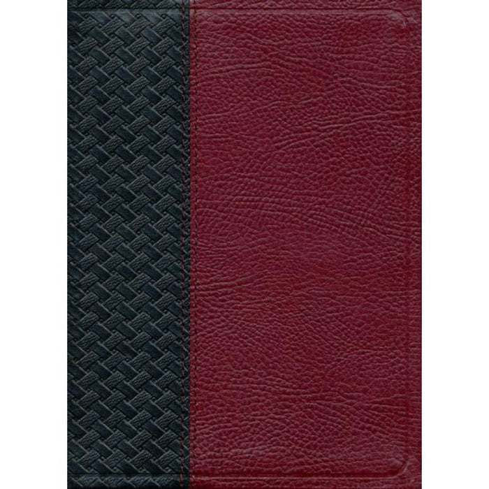 Revised Standard Version Catholic Bible, RSV-CE - Black / Burgundy, Bonded Leather Basketweave Finish