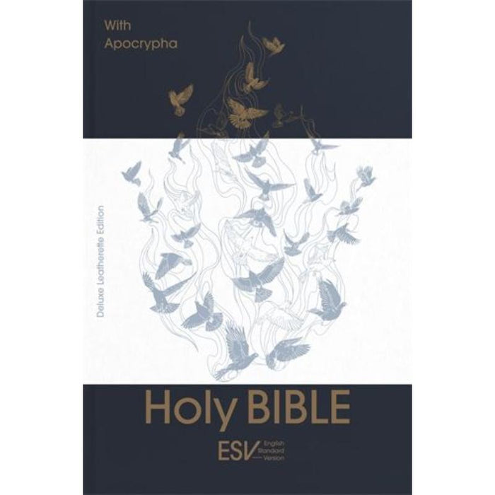 ESV-With Apocrypha and Anglicized British Text - Deluxe Midnight Blue Textured Hardback Edition