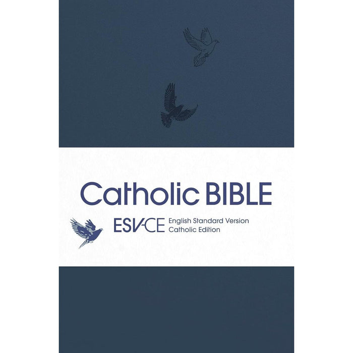 ESV-CE Catholic Bible, Anglicized British Text Pocket Edition - Navy Blue-Grey Flexiback Binding