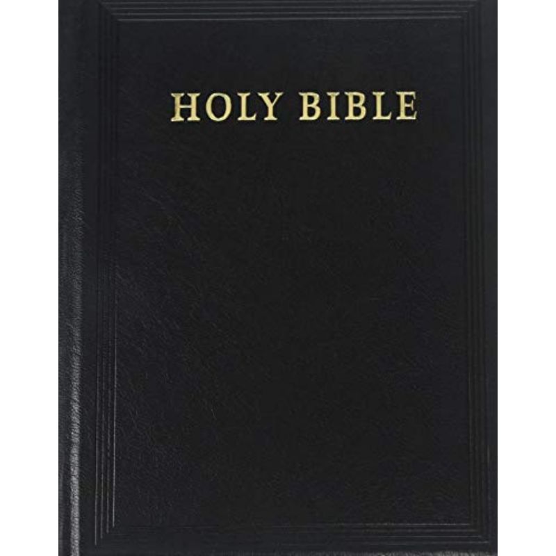 Lectern Bible, King James Version (KJV) Black Goatskin Leather over ...