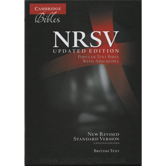 NRSVue Popular Text Bible With Apocrypha - Black Calf Split Leather - New Updated Edition With British Text, by Cambridge Bibles