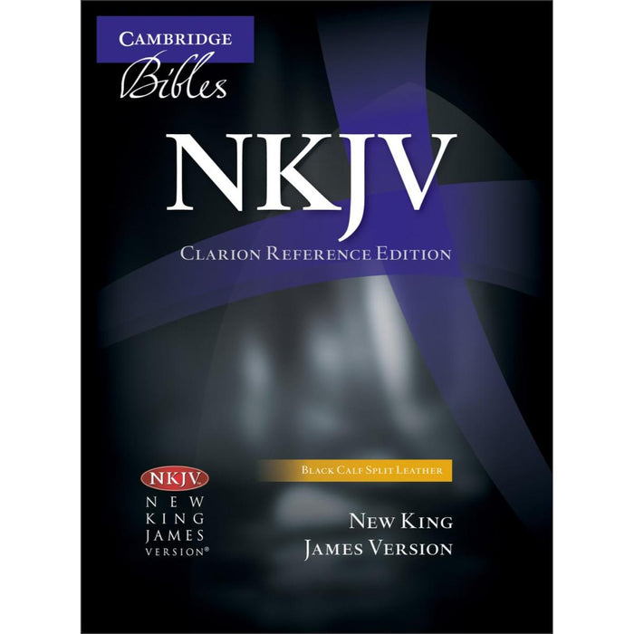 NKJV Clarion Reference Bible - Black Calf Split Leather, by Cambridge Bibles NK484:X