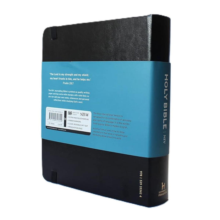 NIV Journalling Bible - Black Hardback Edition With British Text, by Hodder and Stoughton