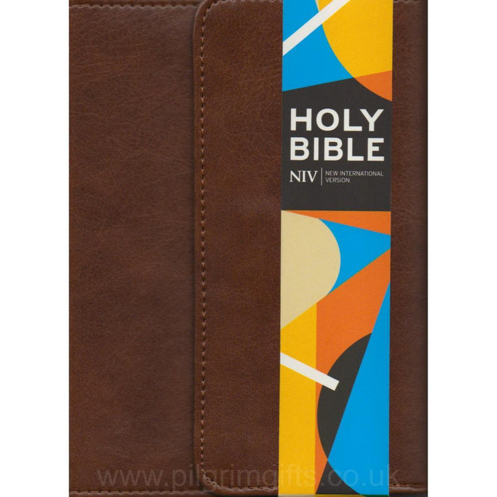 NIV Pocket Brown Soft-tone Bible with Magnetic Clasp (new edition) Flexibound - British Text