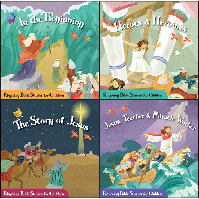 Rhyming Bible Stories for Children - 4 Assorted Mini Board Books