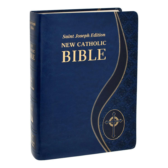 St. Joseph New Catholic Bible, Large Print 14pt - Blue Imitation Leather, by Catholic Book Publishing