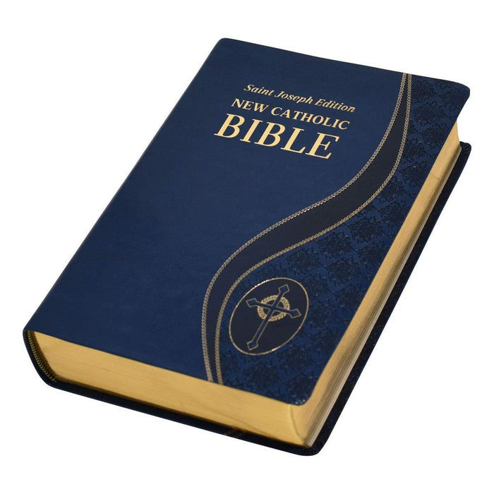 St. Joseph New Catholic Bible, Large Print 14pt - Blue Imitation Leather, by Catholic Book Publishing