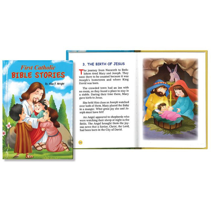 First Catholic Bible Stories - Padded Hardback With Full Colour Illustrations, by Allan Wright