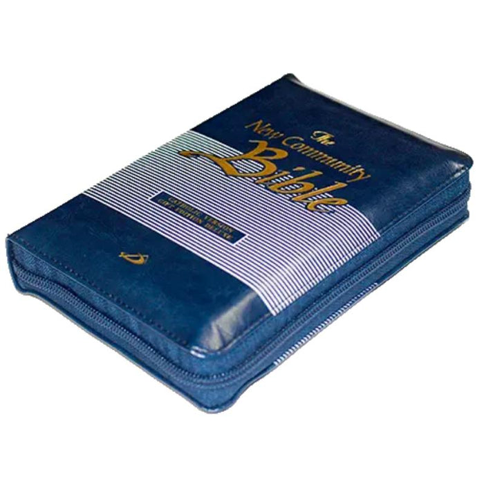 NCB - The New Community Bible, Pocket Blue Zipped With Thumb Index