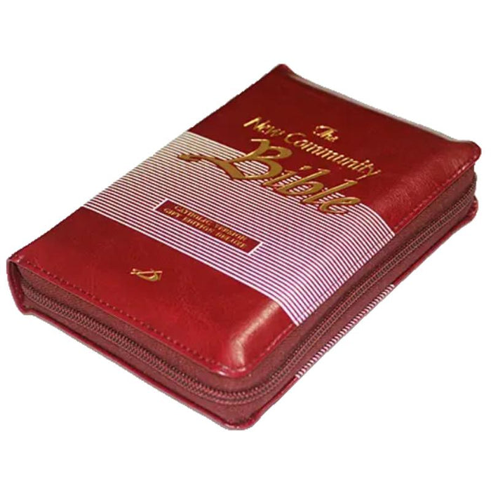 NCB - The New Community Bible, Pocket Red Zipped With Thumb Index