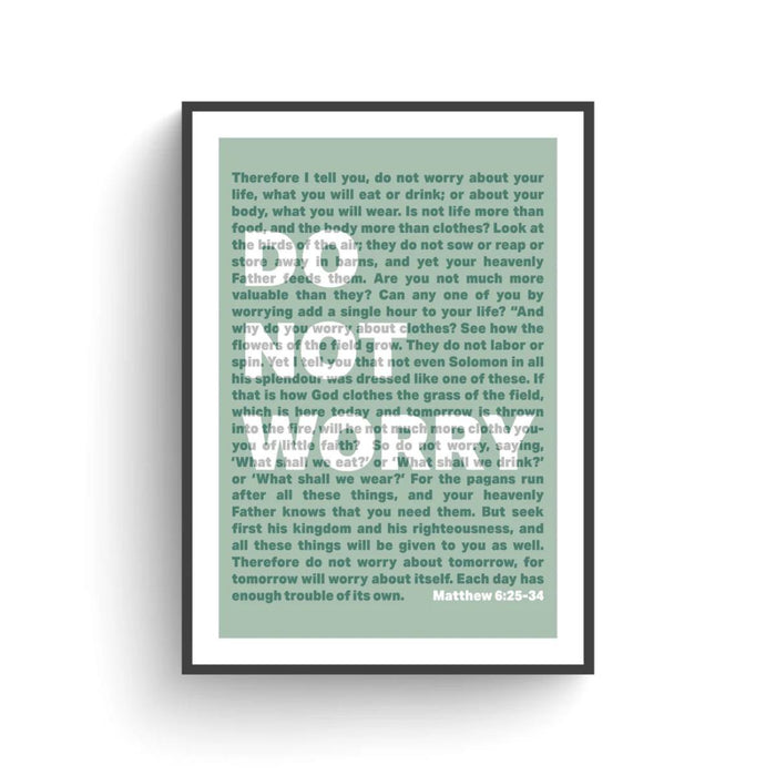 Do Not Worry - A4 Sized Unframed Poster Print Available In 2 Colours, Original Artwork by Nick Radcliffe