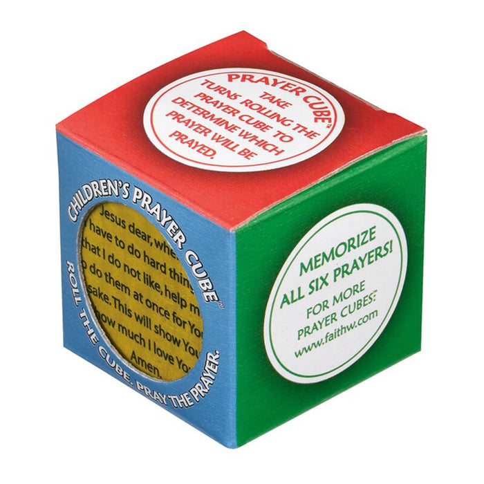 Children's Prayer Cube With 6 Different Prayers 3.5cm / 1.5 Inches Diameter