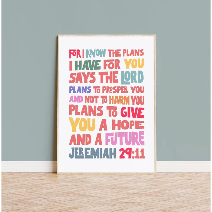 For I know The Plans I Have For You - Unframed Poster Print, Available In Two Sizes - A4 and A3