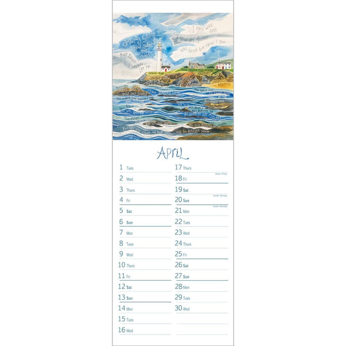 2026 Hannah Dunnett Slimline Calendar, Size 42cm x 15.5cm