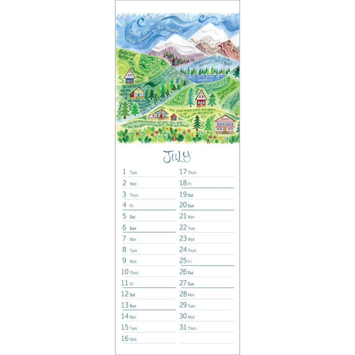 2026 Hannah Dunnett Slimline Calendar, Size 42cm x 15.5cm