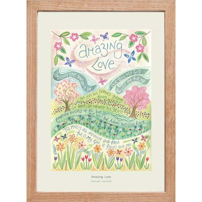 Amazing Love - A4 Sized Unframed Poster Print, Original Artwork by Hannah Dunnett