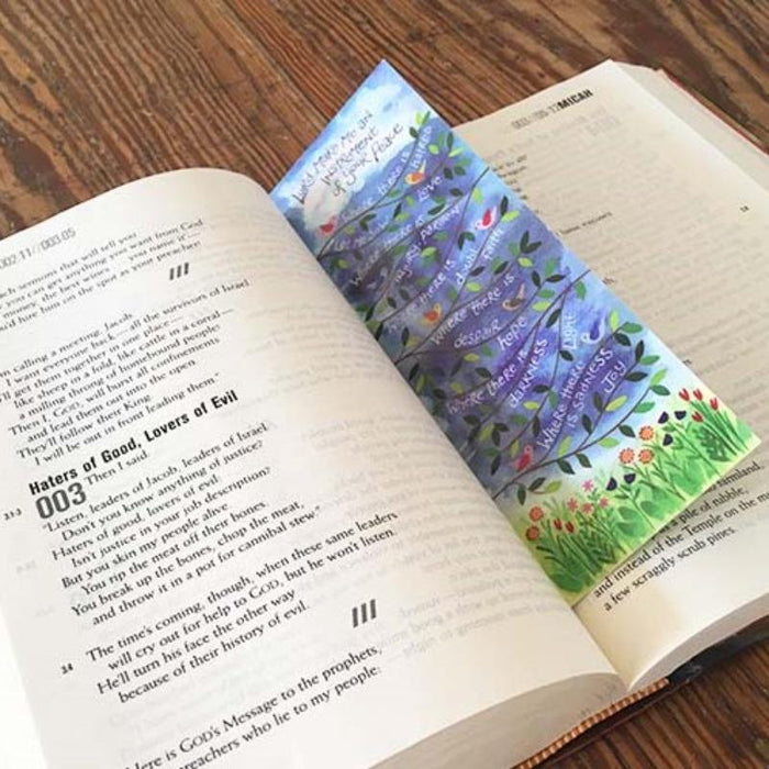 Make Me An Instrument Of Your Peace, Prayer of St. Francis - Double Sided Laminated Bookmark - Multi Buy Offers Available