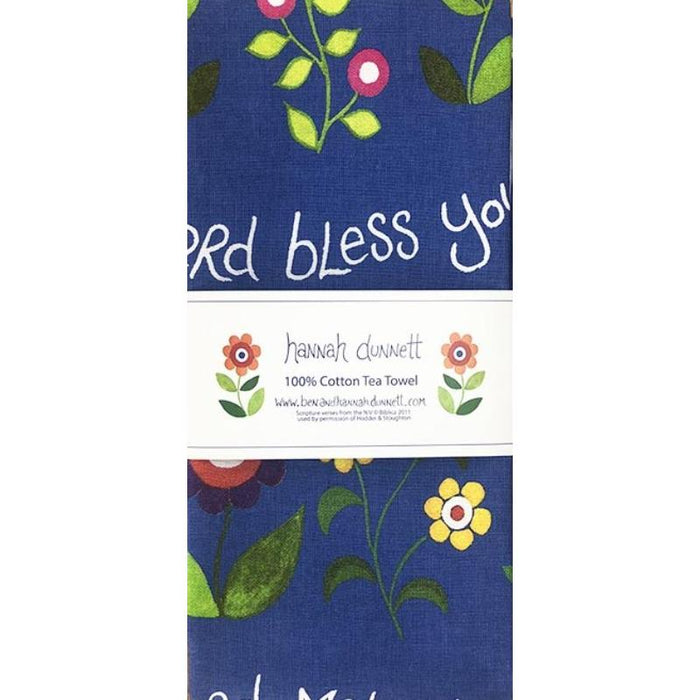 The Lord Bless You and Keep You - 100% Cotton Tea Towel With Bible Verse - Size 75cm x 47cm