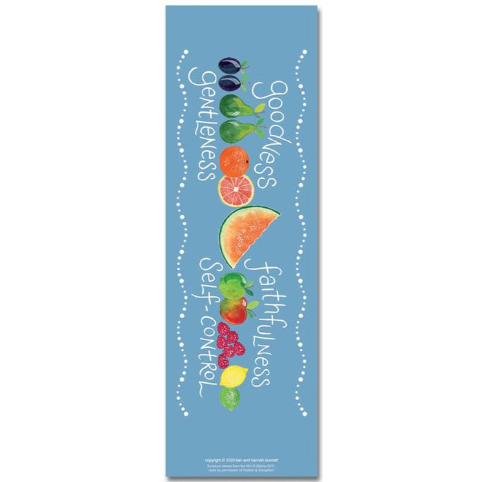 Fruits Of The Holy Spirit, Galatians 5:22-23 - Double Sided Laminated Bookmark - Multi Buy Offers Available