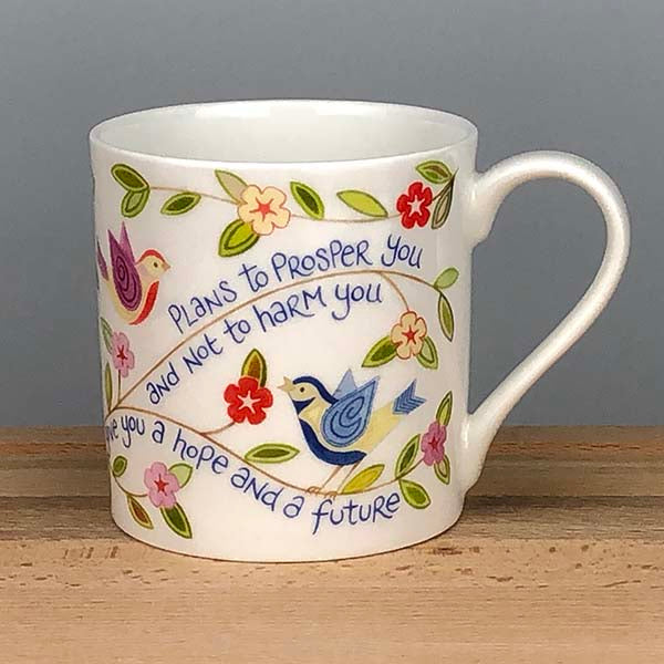 For I know the plans I have for you - Fine Bone China Mug With Bible Verse