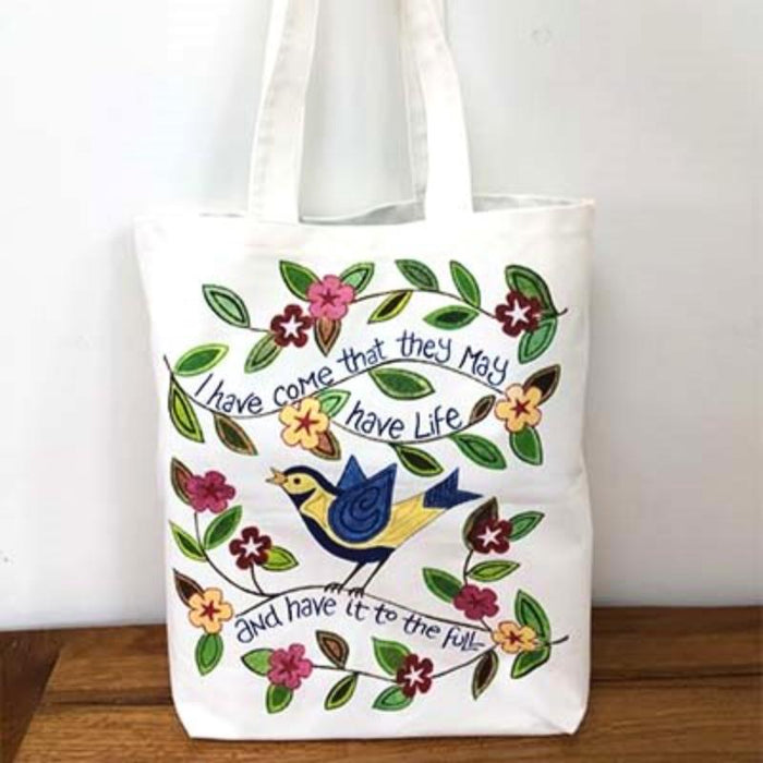 For I Know The Plans I Have For You - Canvas Tote Bag With Bible Verse Jeremiah 29:11 - Size 38cm Wide