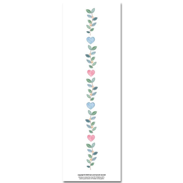 Love Is Patient Love Is Kind, 1 Corinthians 13:  - Double Sided Laminated Bookmark - 17cm High