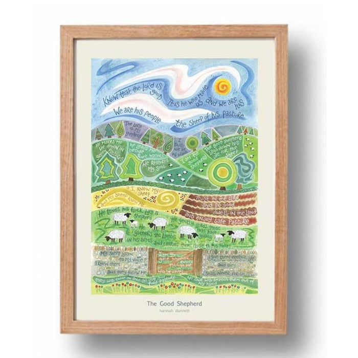 The Good Shepherd - A3 Sized Unframed Poster Print, Original Artwork by Hannah Dunnett