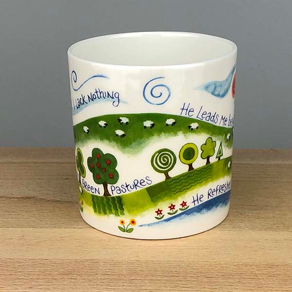 The Lord Is My Shepherd - Fine Bone China Mug With Bible Verse Psalm 23