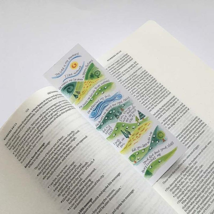 The Lord Is My Shepherd, Psalm 23 - Double Sided Laminated Bookmark - Multi Buy Offers Available