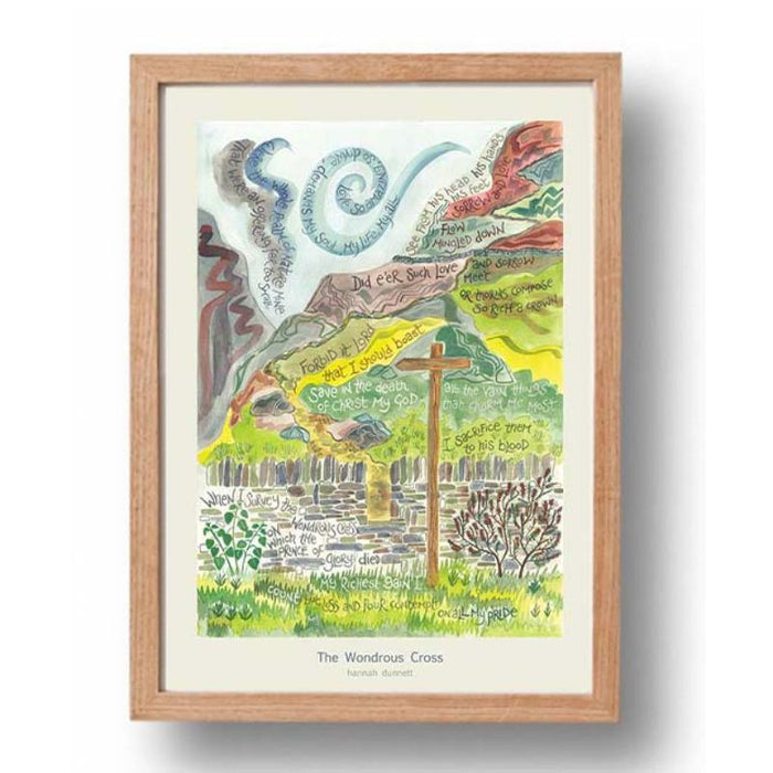 The Wondrous Cross - A3 Sized Unframed Poster Print, Original Artwork by Hannah Dunnett