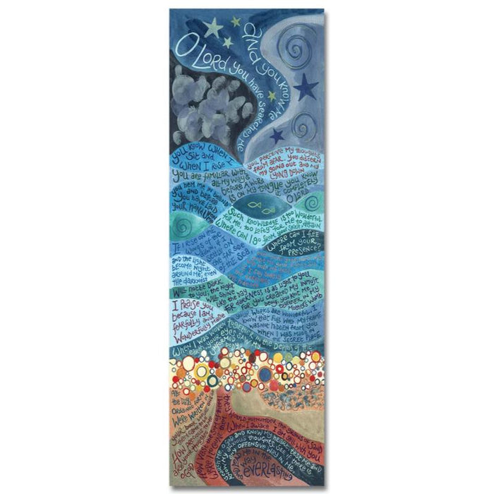 O Lord You Have Searched Me and Know Me, Psalm 139 - Double Sided Laminated Bookmark - Multi Buy Offers Available