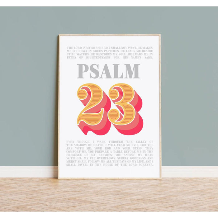 Psalm 23 - Unframed Poster Print Available In Two Sizes - A4 and A3