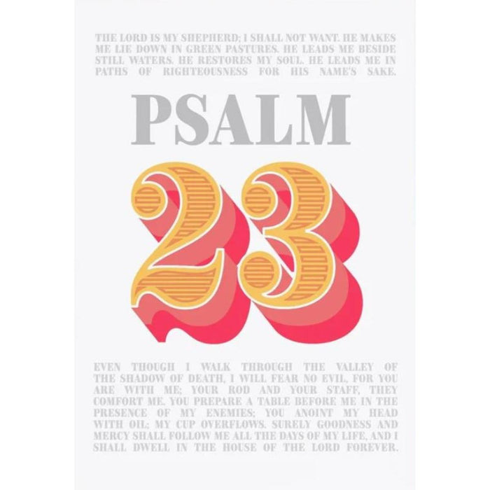 Psalm 23 - Unframed Poster Print Available In Two Sizes - A4 and A3