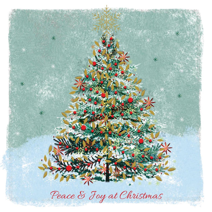 Christmas Tree - Pack of 10 Tear Fund Christmas Cards, With Bible Verse Luke 2:14