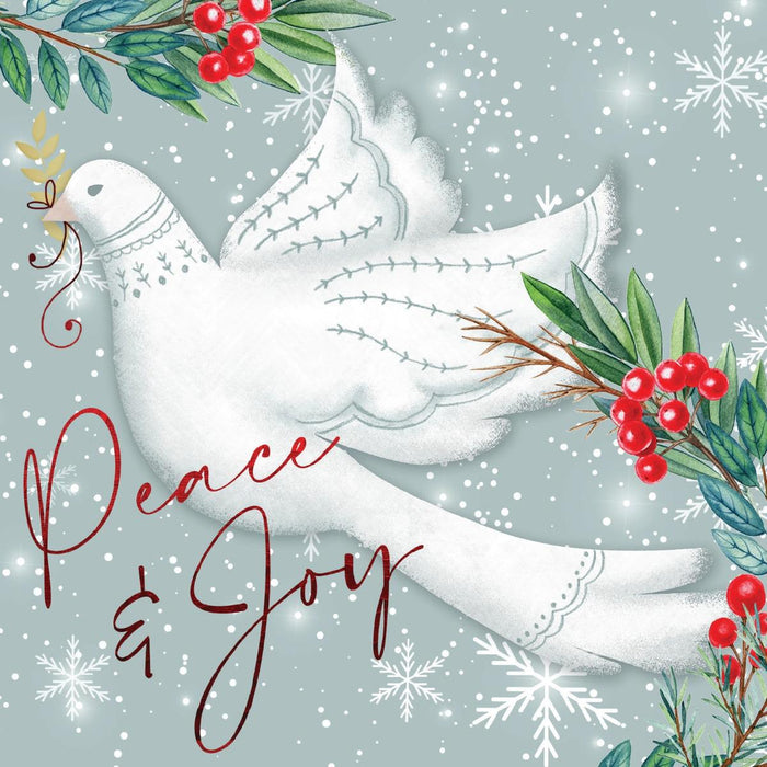 White Dove - Pack of 10 Tear Fund Christmas Cards, With Bible Verse Luke 2:14