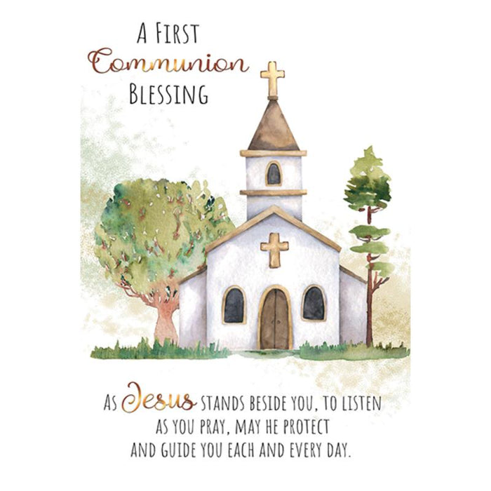 A First Communion Blessing - As Jesus Stands Beside You, Greeting Card