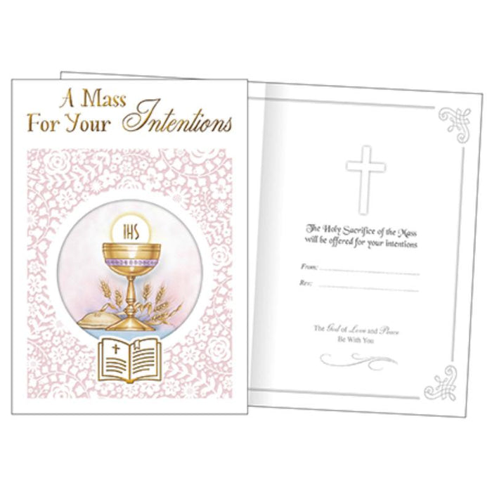 A Mass For Your Intentions Greeting Card, With Insert