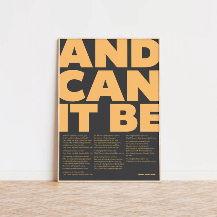 And Can It Be, Yellow and Black - Unframed Poster Print Available In Two Sizes - A4 and A3