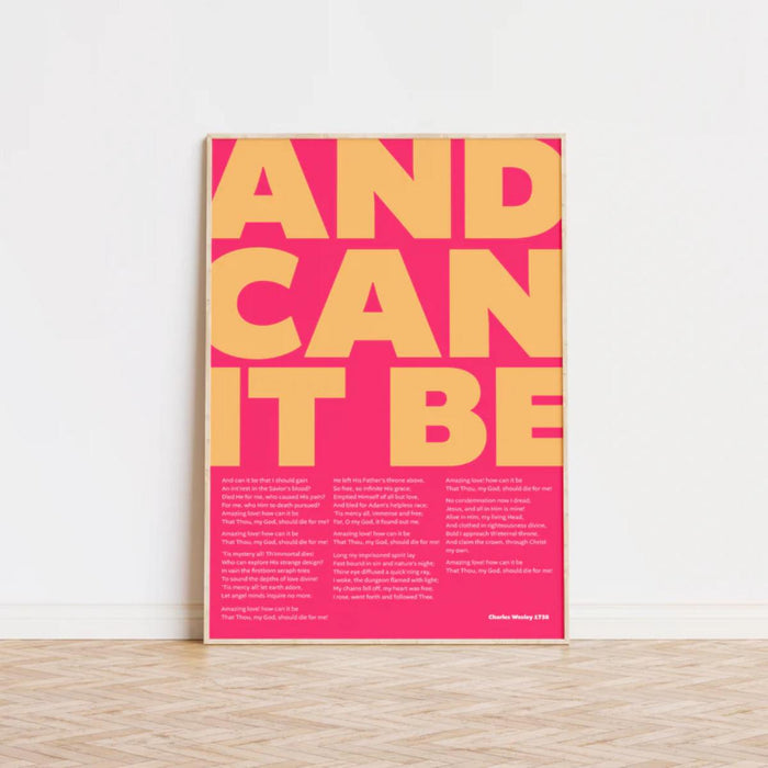 And Can It Be, Cerise and Yellow - Unframed Poster Print Available In Two Sizes - A4 and A3