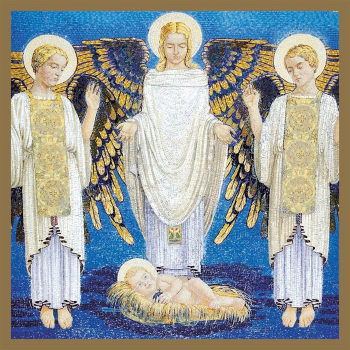 Angel Adoration, Christmas Masterpieces Pack of 5 Large Square Cards Christmas Cards