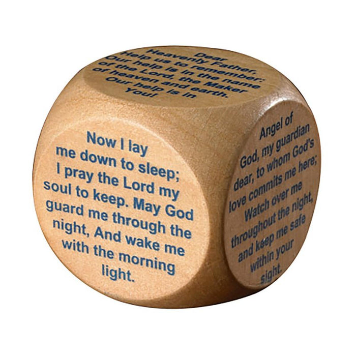 Bedtime Prayer Cube, With 6 Different Prayers 3.5cm / 1.5 Inches Diameter